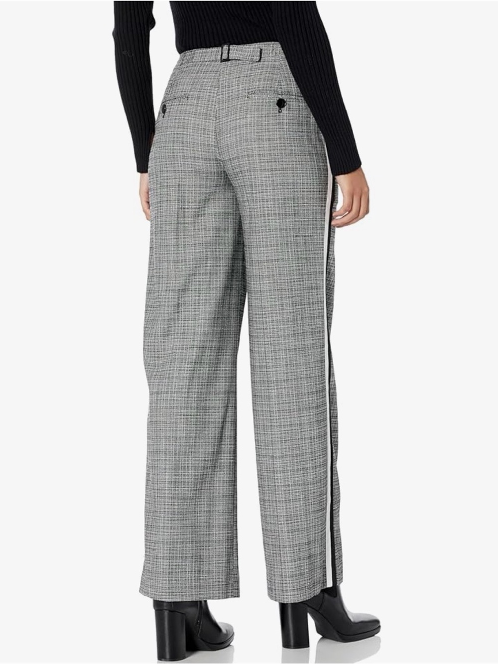 Karl Lagerfeld Paris Pinstripe High Waist Wide Leg Trousers Size 14 - Picture 2 of 8